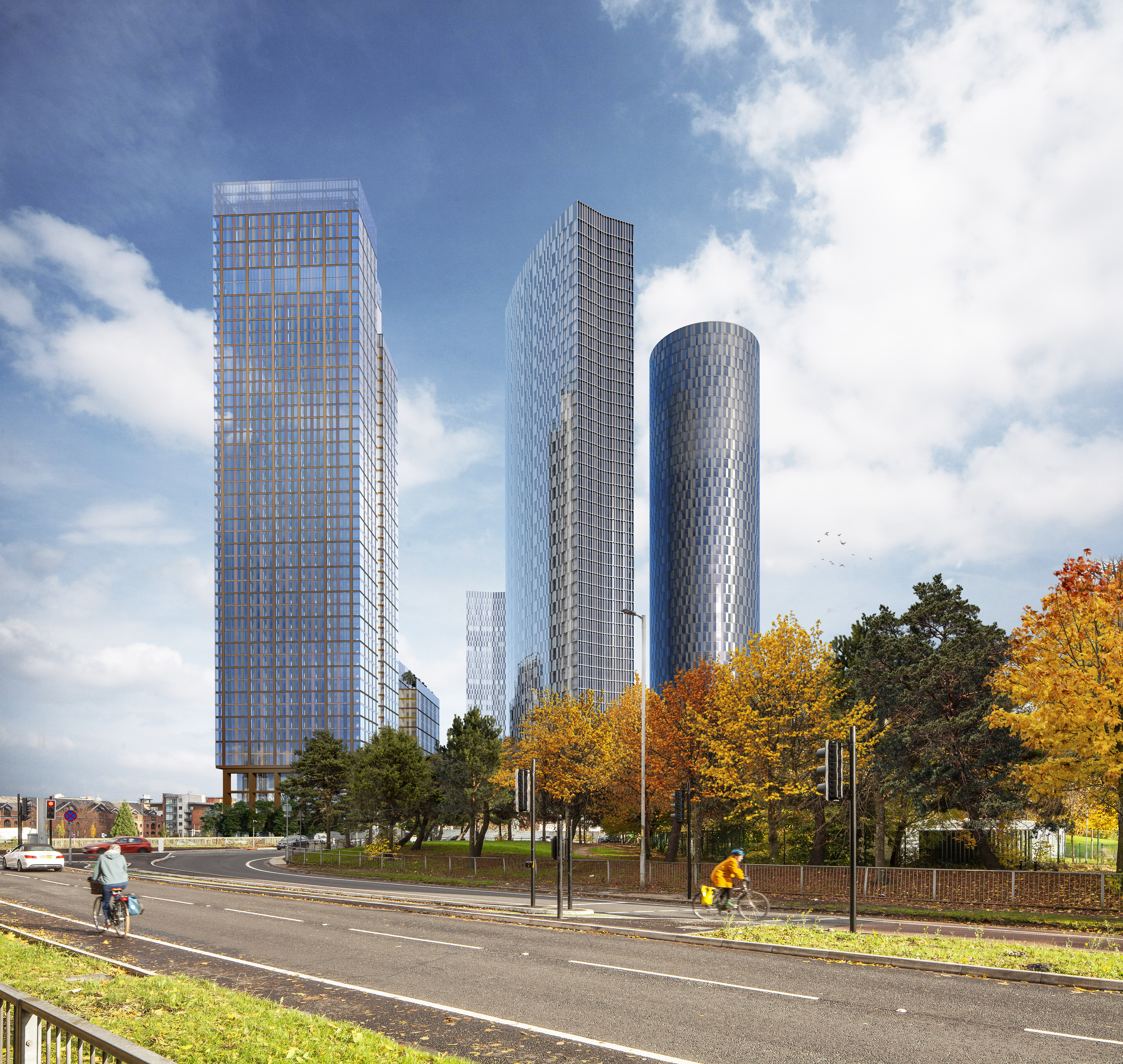 Новые небоскребы. Манчестер небоскребы. Manchester skyscrapers. Твин Тауэрс высокое качество.